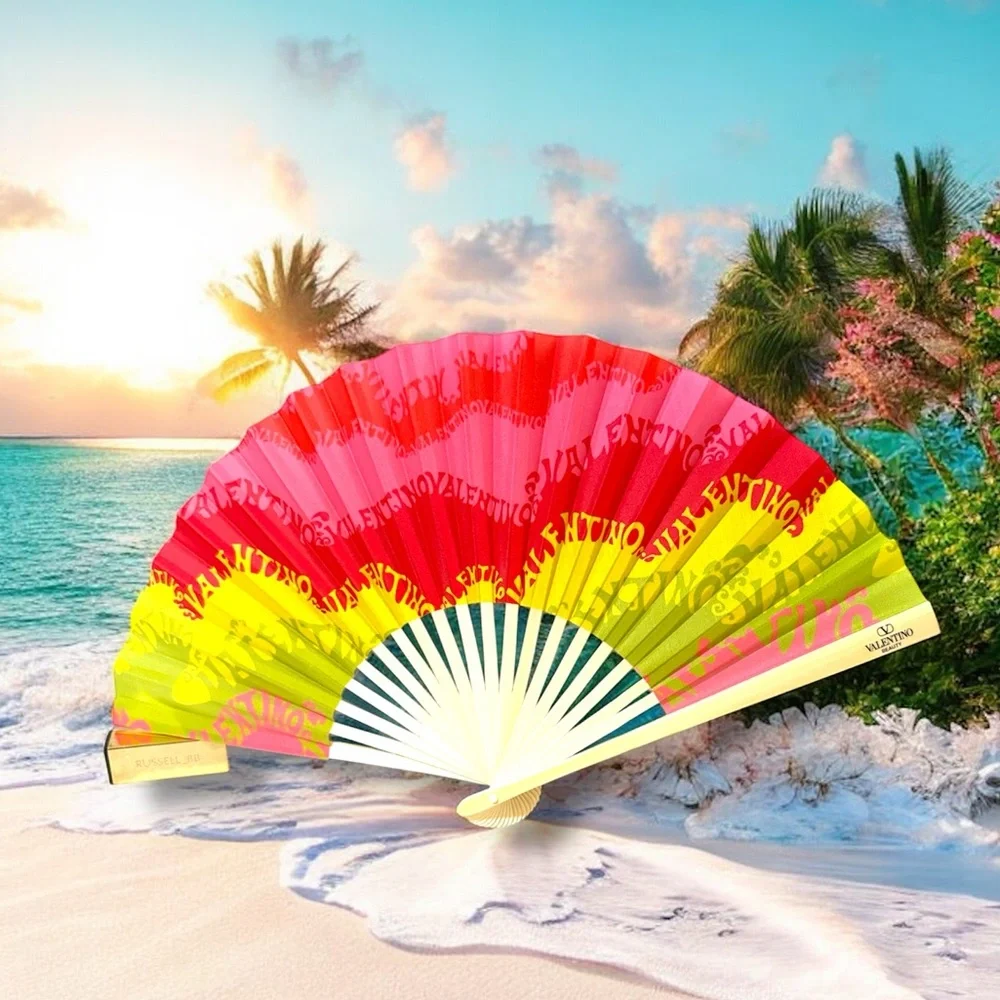 Valentino Beauty Fan (Summer Escape Colorful Wave Design) - Picture 4 of 10